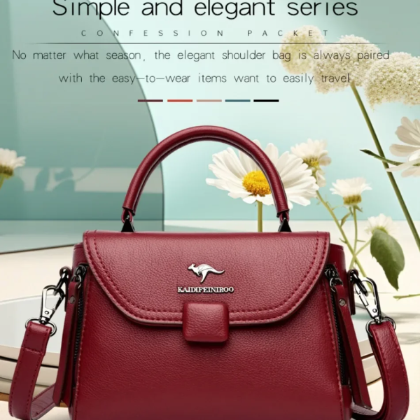 Luxury Designer Fashion High Quality Leather Kangaroo Handbag