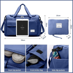 Fashionable Large Capacity Travel & Gym Bag Blue