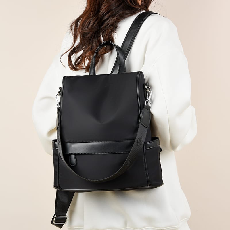 New Design Women Backpack Nylon Waterproof Anti-Theft Travel Bagpack