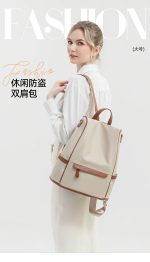New Design Women Backpack Nylon Waterproof Anti-Theft Travel Bagpack