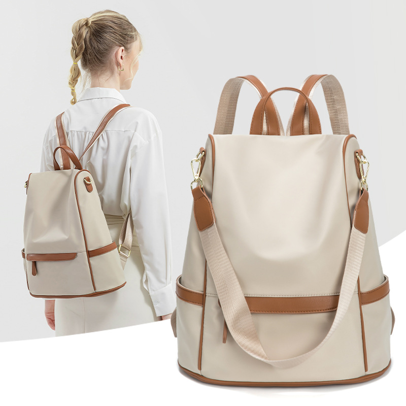 New Design Women Backpack Nylon Waterproof Anti-Theft Travel Bagpack