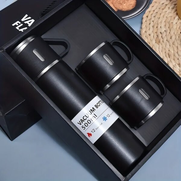 500ml Premium Vacuum Flask Set (with 2 Cups)
